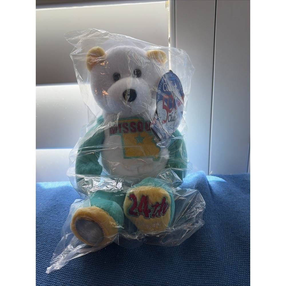 Missouri State Quarter Coin Bear Plush #24 Limited Treasures 24th Sealed